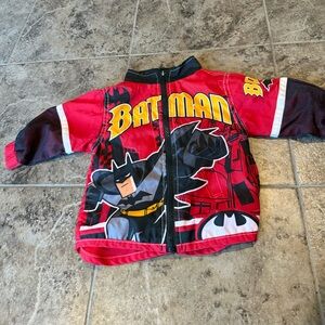 Batman Kids Windbreaker Red Jacket Size 12 Months